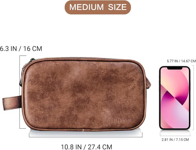 Detalle 2 de Elviros PU leather toiletry bag for men