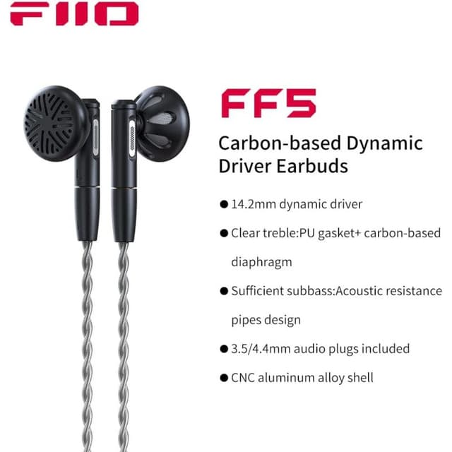 Thumbnail 1 de FiiO FF5 Auriculares intrauditivos HiFi negros