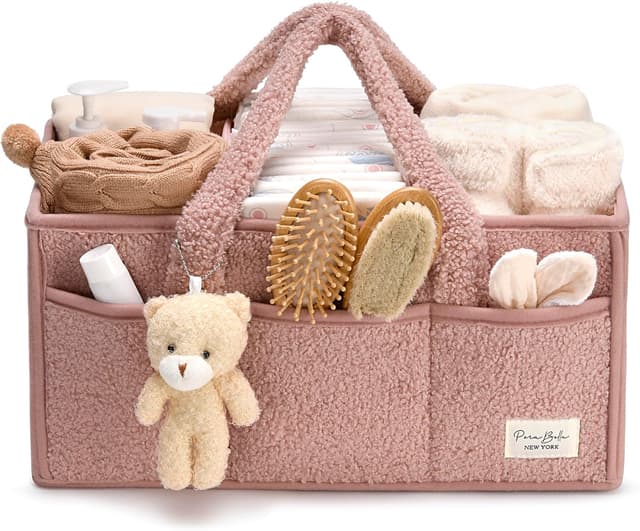Imagen de PeraBella Baby Diaper Caddy 15 x 10 x 7 in en OfertitasTOP