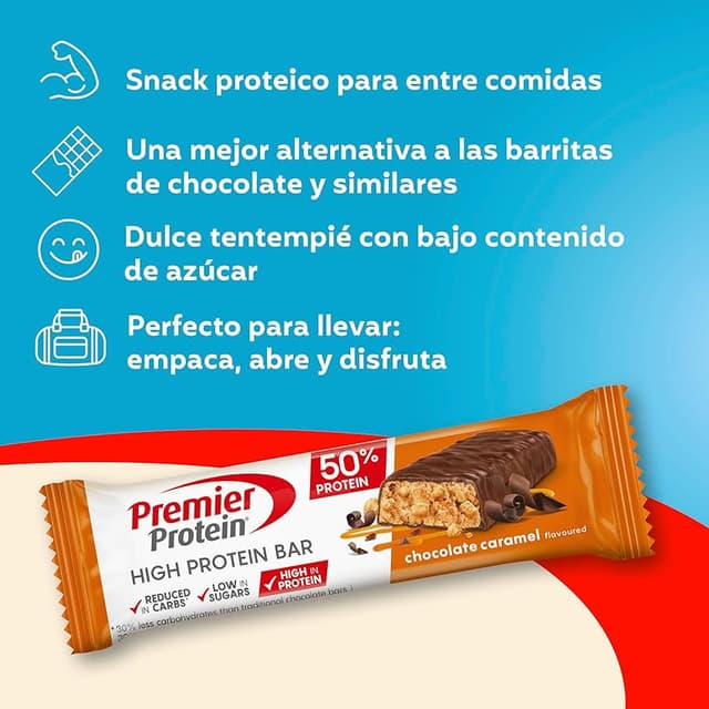 Thumbnail 2 de Premier Protein Bar Chocolate Caramel 16x40g - 30g Proteína 🍫