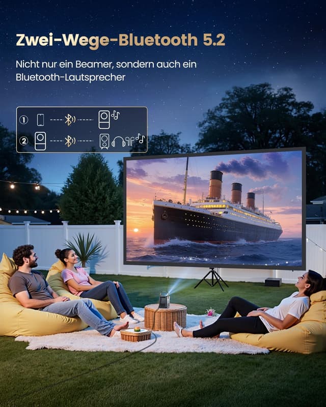 Thumbnail 5 de Mini Beamer 4K P61 PRO Full HD 1080P