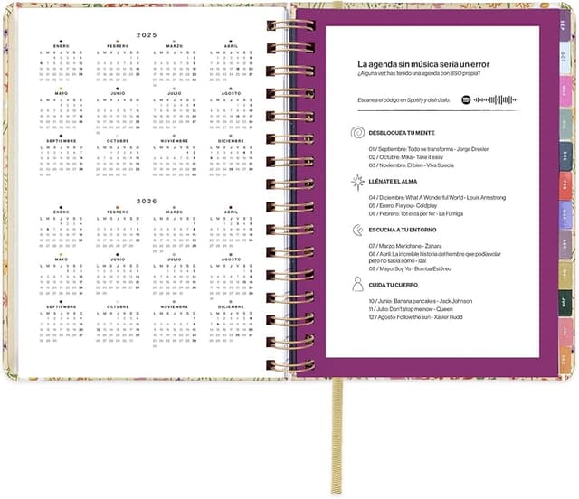 Thumbnail 3 de UO Agenda Escolar Bloom 2025-2026, tapa dura 📚