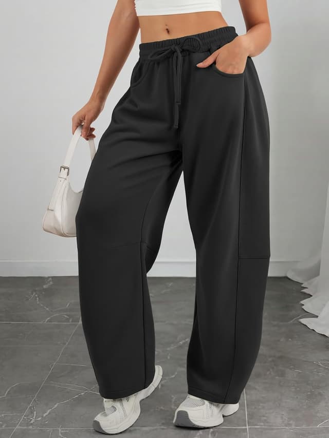 Detalle 2 de ATHMILE barrel sweatpants 2026 women wide leg