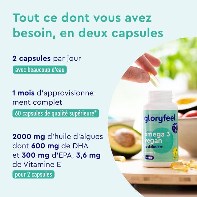 Detalle 2 de Oméga 3 Vegan Breveté 2000mg