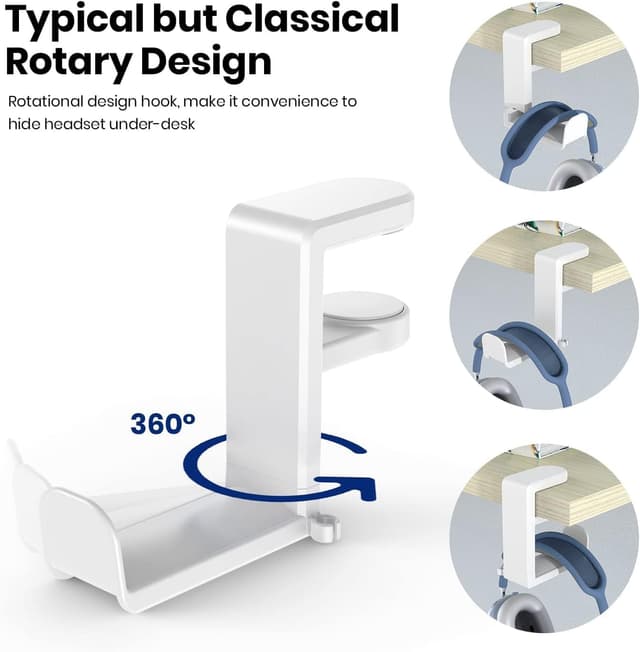 Thumbnail 3 de EURPMASK Rotating Headphone Stand 2 Pack