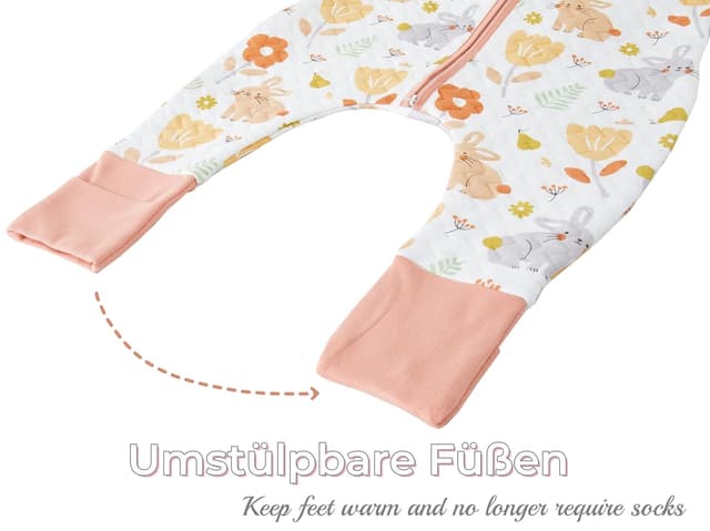 Detalle 2 de Chilsuessy Baby-Schlafsack 1 Tog, 80 cm