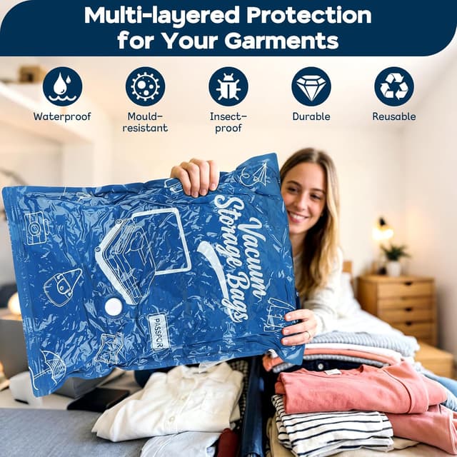 Detalle de Vacuum Storage Bags 12 Piece Kit