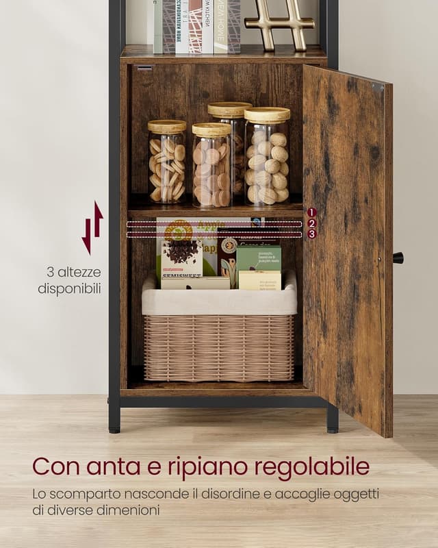 Detalle 2 de VASAGLE LLS132K01 libreria a 6 ripiani
