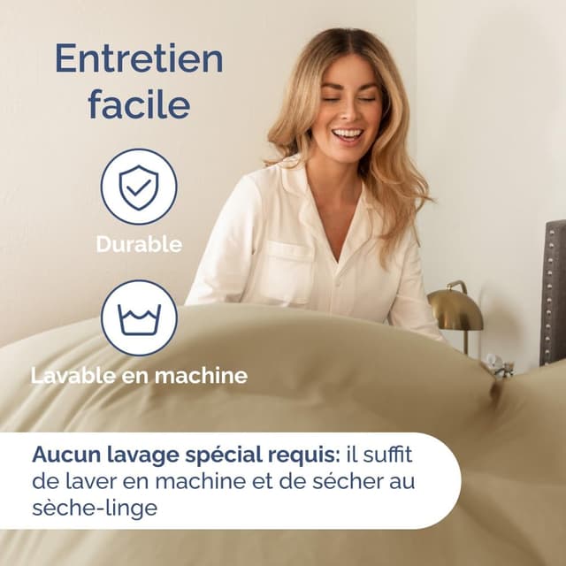 Thumbnail 5 de Ensemble de draps 4 pièces 180x200 beige