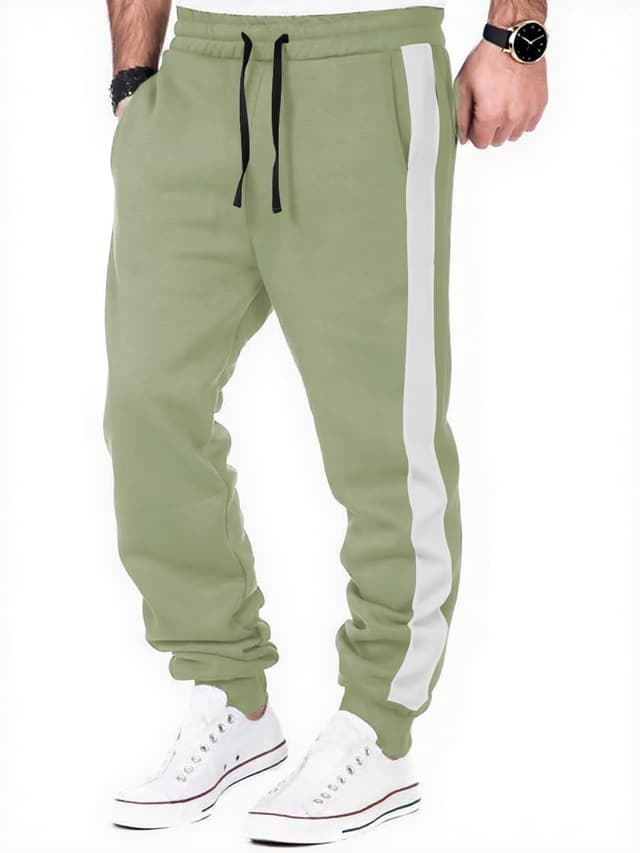 Detalle de HMIYA Jogginghose Herren aus Baumwolle mit Taschen und Seitenstreifen