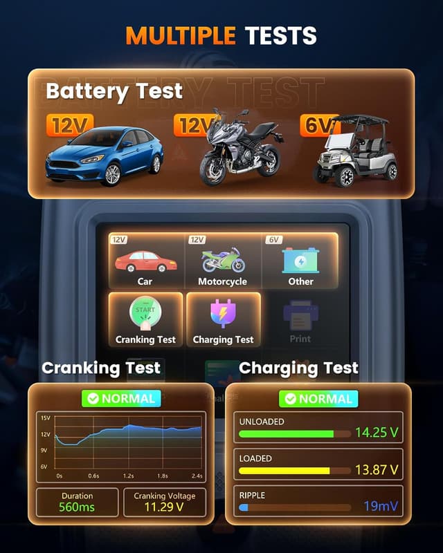 Thumbnail 1 de ANCEL BA101 Plus car battery tester 2.8"