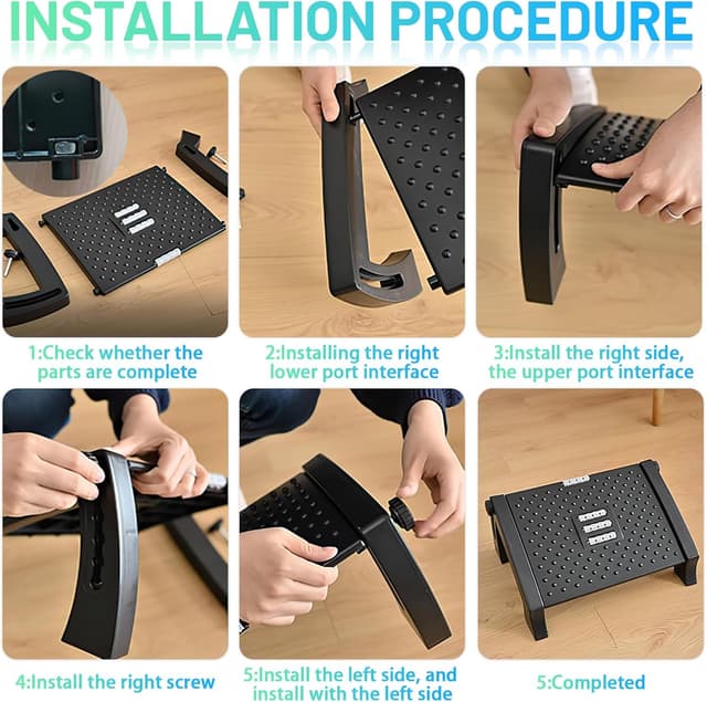 Thumbnail 5 de Mkitnvy Poggiapiedi Ergonomico 6 livelli