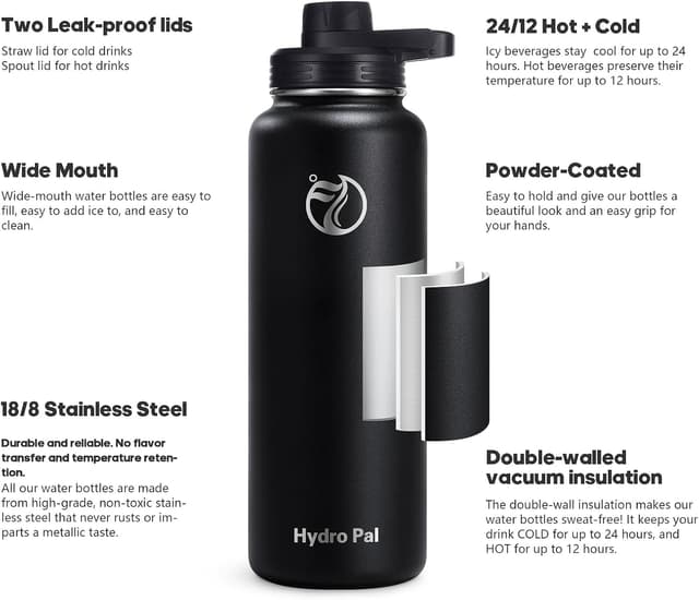 Thumbnail 1 de HydroPal Vacuum Insulated Water Bottle 1200ml 💧