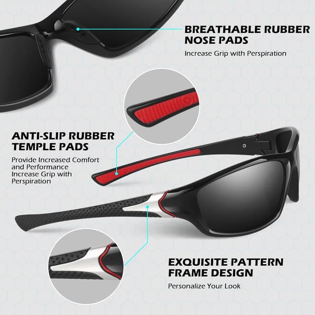 Detalle 1 de Sunier Lunettes polarisées UV400 sportives