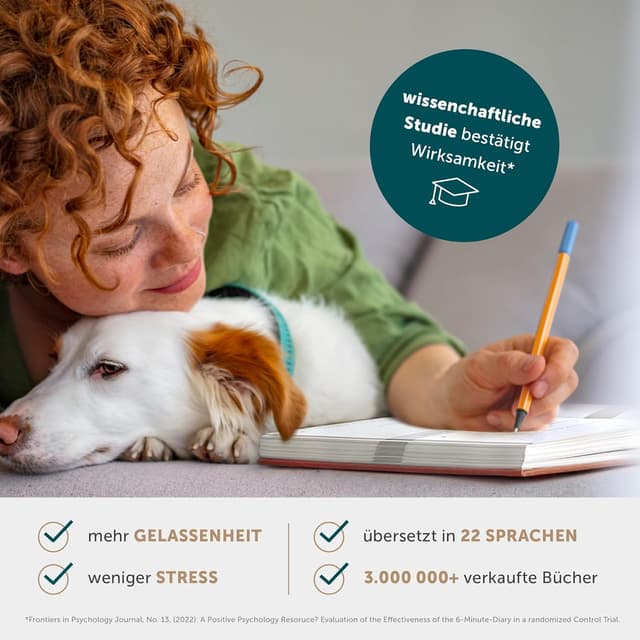 Detalle de 6-Minuten® Tagebuch für Erwachsene 2026 (Das Original) von UrBestSelf – Dankbarkeit, Achtsamkeit & Resilienz