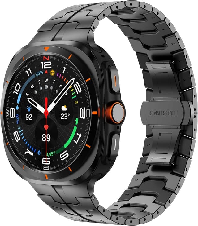 Detalle de KADES Bracelet en acier inoxydable pour Galaxy Watch Ultra 47 mm (2024/2025)