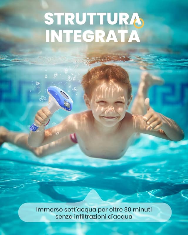 Detalle 2 de Baldr Solare Termometro Piscina Galleggiante con display LCD, sonda e impermeabilità IPX8