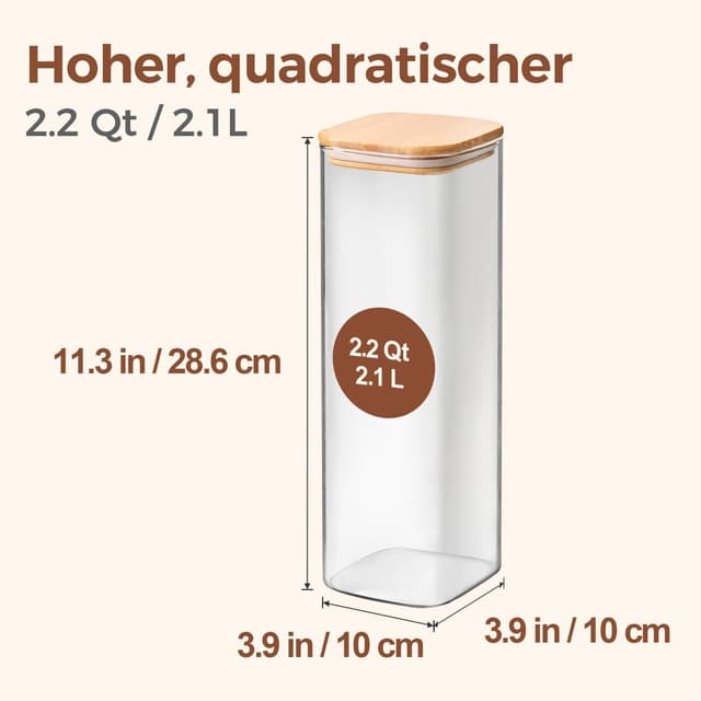 Thumbnail 1 de ComSaf Vorratsgläser 2,1L Set