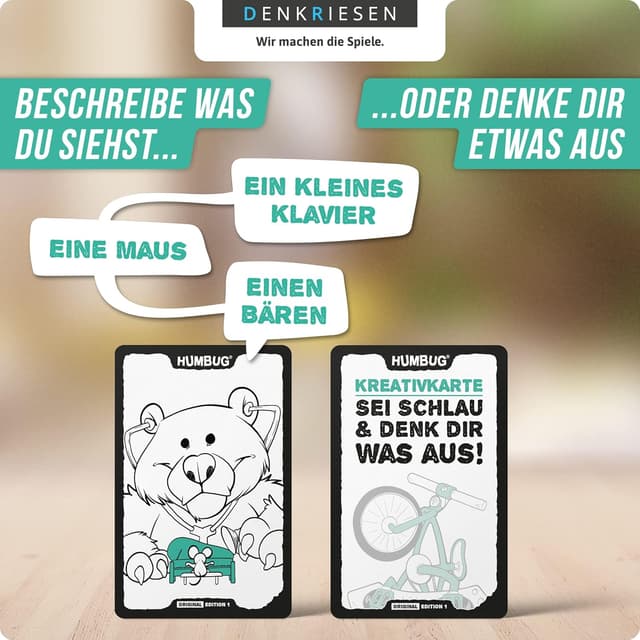 Detalle de DENKRIESEN Humbug® – Original Edition Nr. 1 Ratespiel ab 10 Jahren für 3–8 Spieler