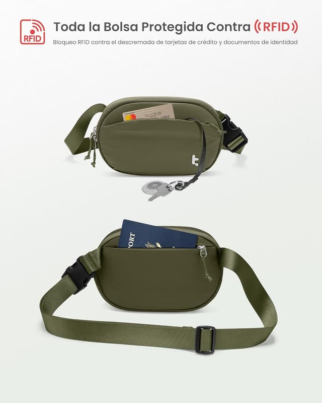 Thumbnail 3 de tomtoc Bolso Bandolera Mujer RFID ✨ Impermeable Ligero 1.5L