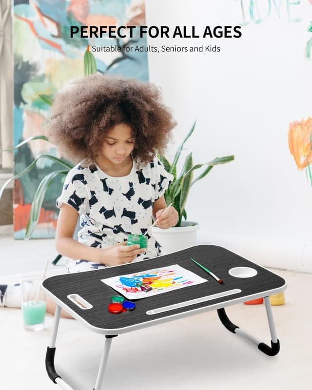 Thumbnail 2 de FISYOD Faltbarer Laptoptisch Schwarz 59,7×39,9 cm