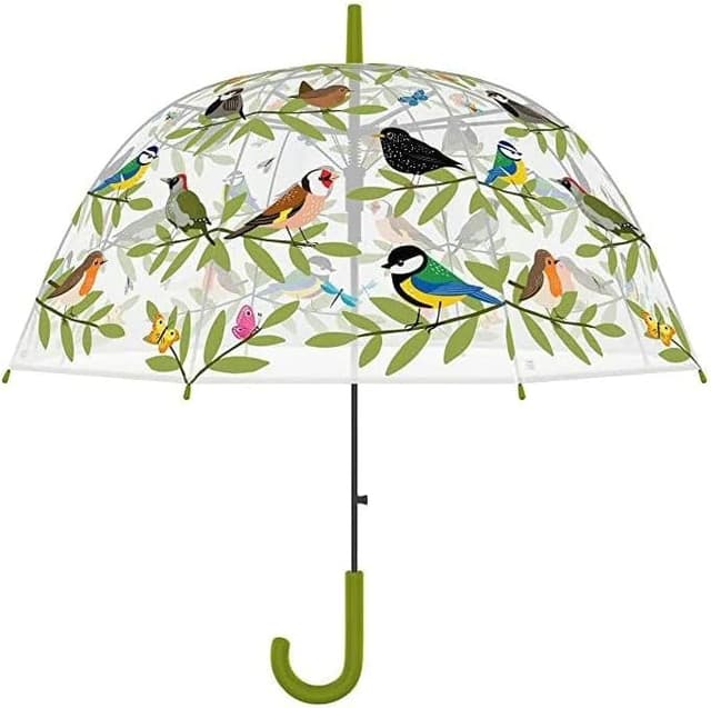 Detalle de Esschert Design Oiseaux parapluie transparent à ouverture automatique
