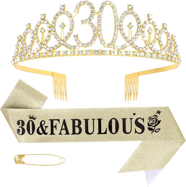 Imagen de Oblihumoy Gold 30th Birthday Crown en OfertitasTOP