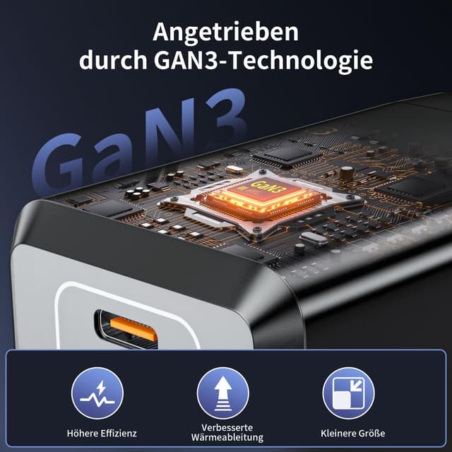 Detalle 2 de HSSNS 160W USB C Ladegerät 3‑Port