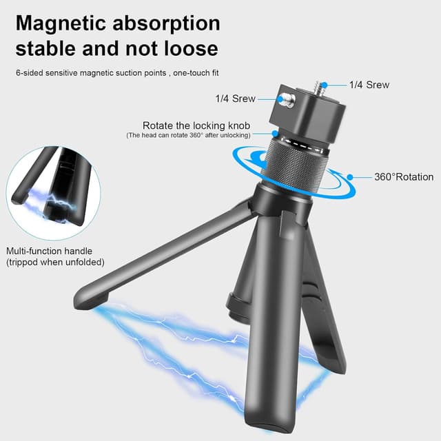 Thumbnail 4 de PULUZ Insta 360 Bullet Time Handle with dual 1/4" screws