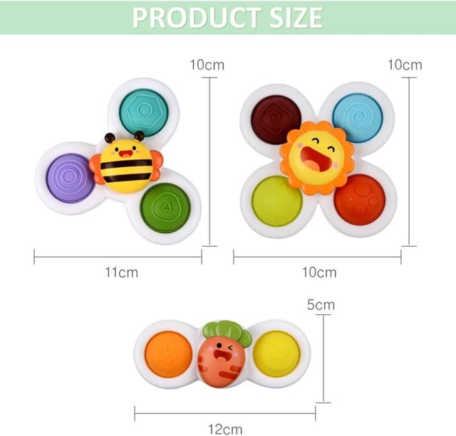 Thumbnail 5 de ERMON Pack of 3 Spinners for Babies