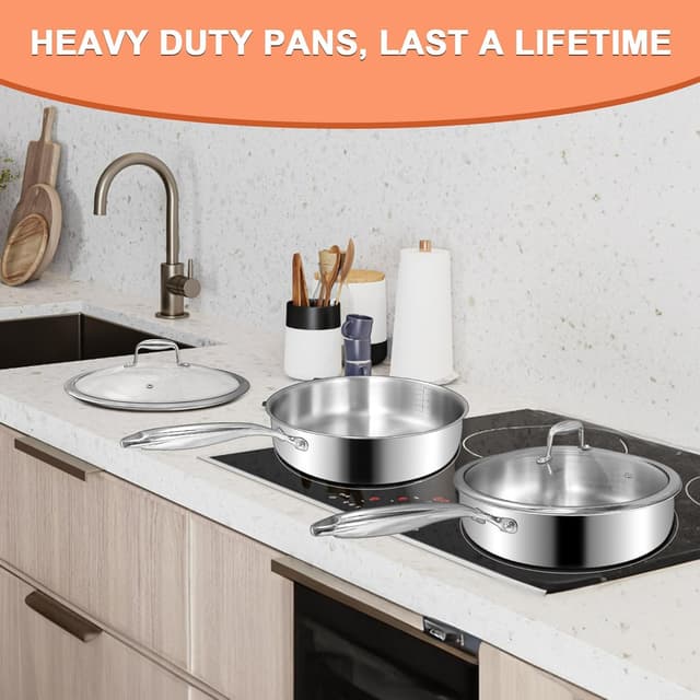 Thumbnail 4 de EWFEN 12-Inch Tri-Ply Frying Pan