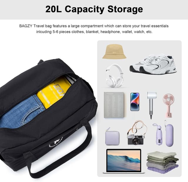 Thumbnail 3 de BAGZY Sac de Voyage Pliable 40x20x25