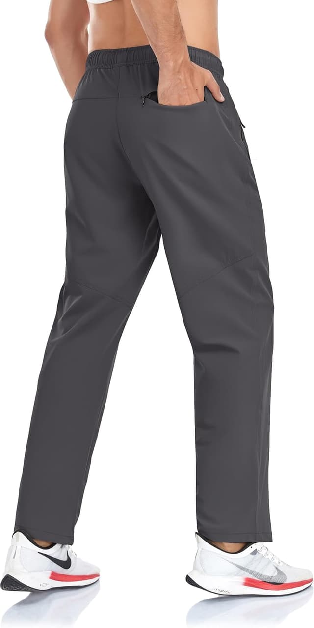 Detalle de Rapoo Men’s Lightweight Pants with Zipper Pockets (Quick Dry 4-Way Stretch Workout & Travel Pants)