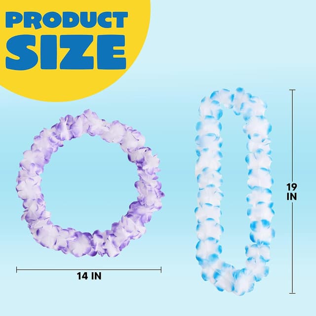 Thumbnail 3 de JOYIN 36-count Hawaiian garland flower leis (bulk assorted) for luau, beach and tropical-themed parties