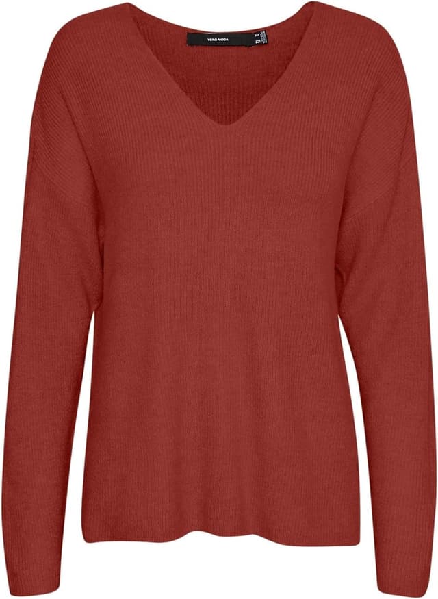 Detalle de VERO MODA Pull en maille VMCREWLEFILE à col V et manches longues