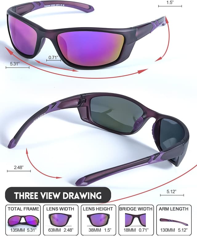 Detalle 1 de Myiaur M8140 sports sunglasses UV400