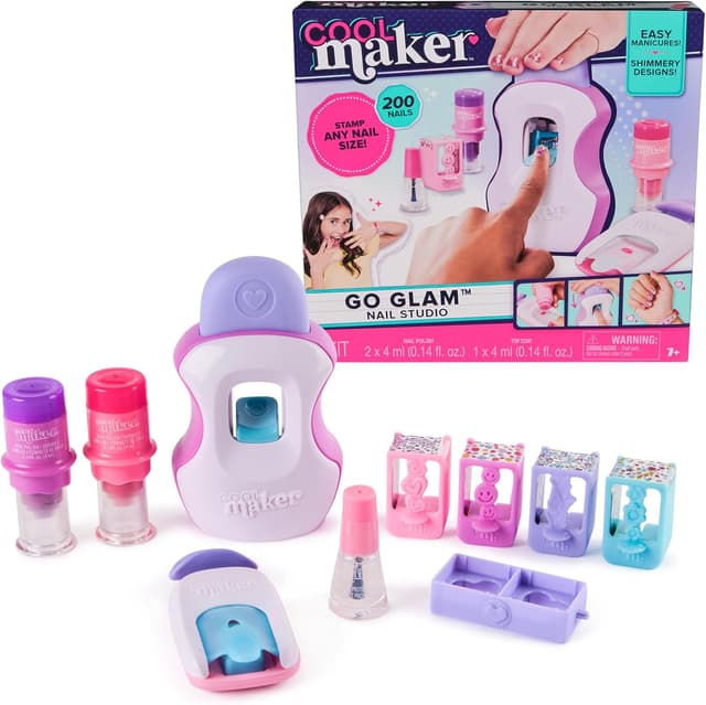 Detalle de Cool Maker Go Glam Nail Studio : machine à manucure pour enfants (kit loisirs créatifs, motifs et 200 ongles)