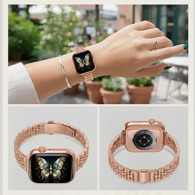 Detalle 2 de CEEKA Slim Metal Chain Watch Strap 12–14mm