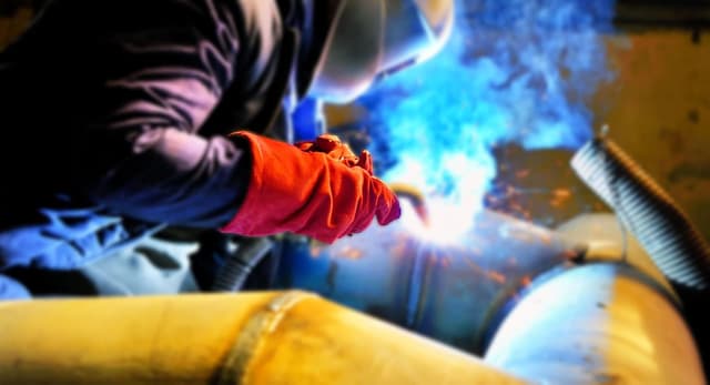 Thumbnail 6 de OLSON DEEPAK Leather Heat‑Resistant Welding Gloves, 14"