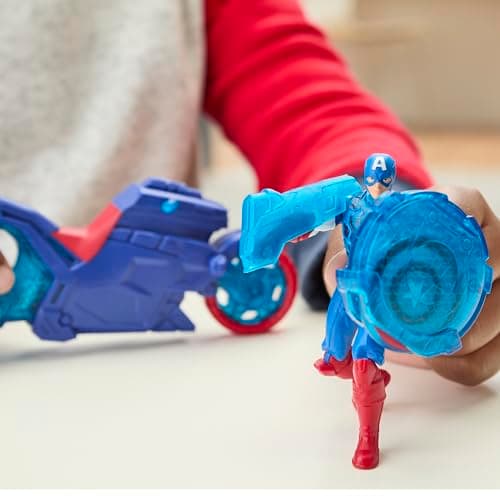 Thumbnail 6 de Marvel Avengers Epic World of Action Moto lanzaescudos del Capitán América