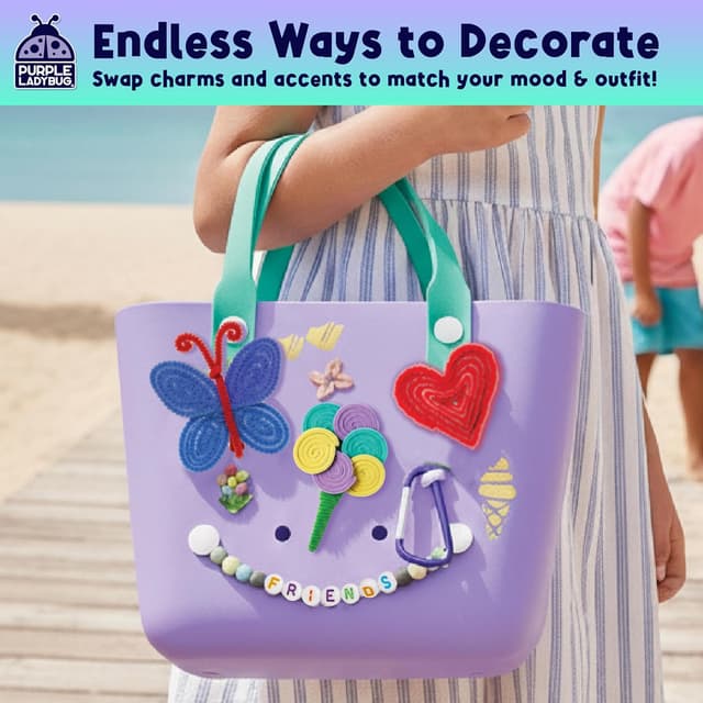 Detalle 1 de Purple Ladybug Beach Bag 6–10