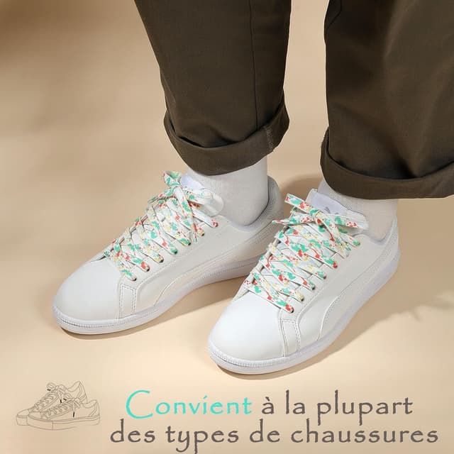 Thumbnail 3 de Stepace Lacets plats Tie-Dye 8mm — 2 paires