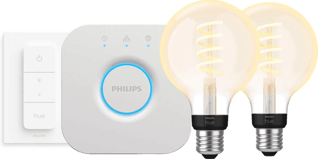 Imagen de Philips Hue Filament Globe Doppelpack Starterpaket en OfertitasTOP