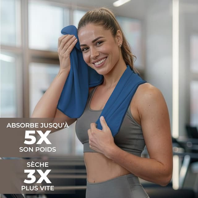 Thumbnail 6 de ZENACROSS Serviette Sport Microfibre Lot de 5