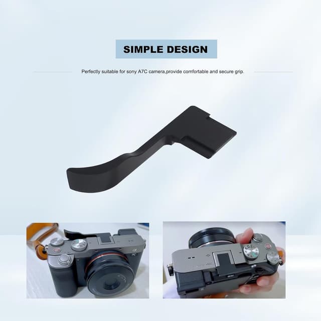 Detalle 1 de Sony A7C Thumb Grip metal thumb rest for camera