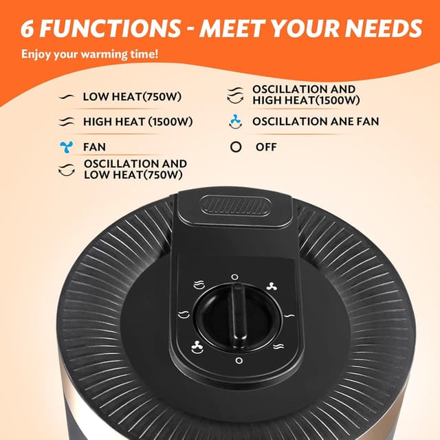 Thumbnail 2 de Space Heater 1500W Ceramic portable heater