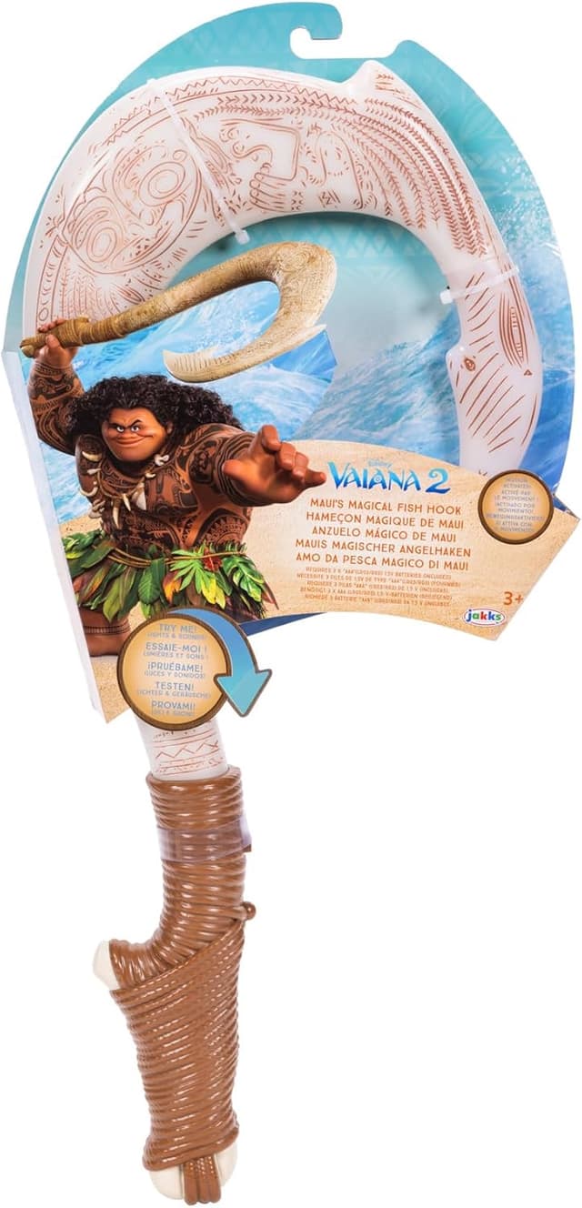 Detalle 2 de Disney Moana 2 Maui Magical Fish Hook di Jakks Pacific – gioco di ruolo con licenza ufficiale