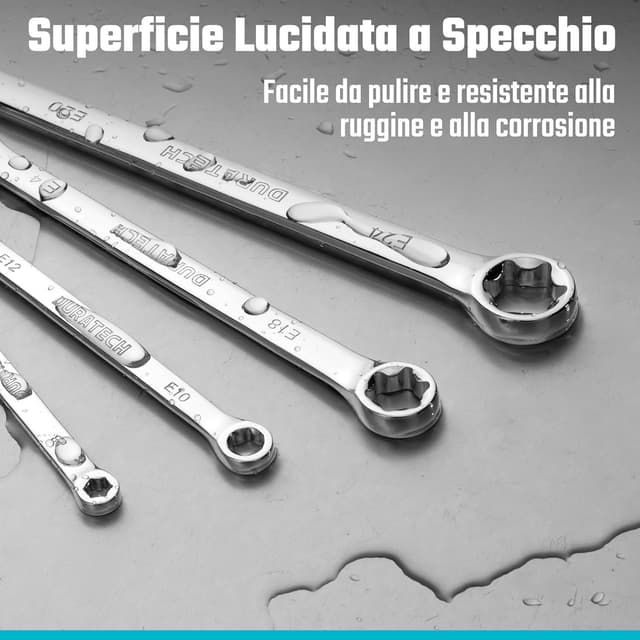 Detalle 2 de Set DURATECH di 4 chiavi E-Torx in acciaio CR-V, in custodia