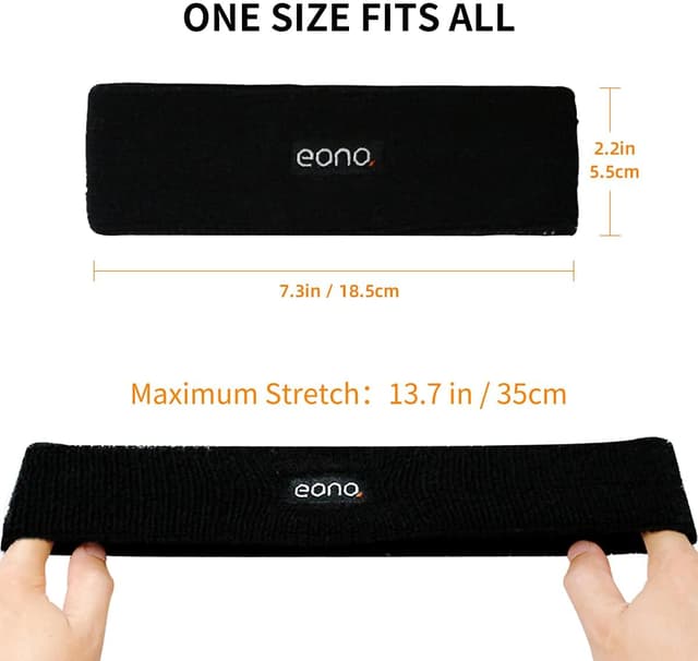 Thumbnail 4 de Eono Elastic Sports Headband 2Pack - High Absorption