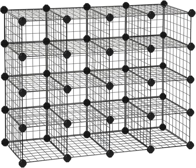 Detalle de SONGMICS LPI44HS Modular Shoe Cabinet with Mesh Panels (up to 15–16 pairs) and Anti-Tip Kit